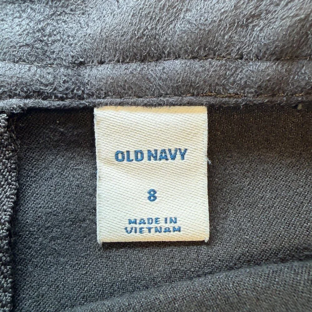 OLD NAVY Faux Suede Gray Mini Skirt 8
